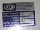 Quincy Labs 40GC Gravity Convection Oven 3CuFt, 40°F To 450°F, 120VAC 12.5A