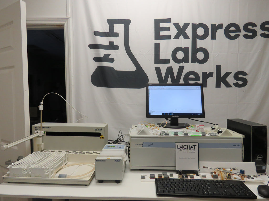 LACHAT QuikChem QC8500 Series 2 Flow Injection Analysis ASX-520 RP-150 w/ Omnion 4 PC