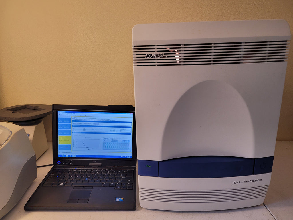 ABI Applied Biosystems 7500 Real-Time PCR System, control laptop, calibrated
