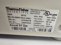 Thermo Scientific ST40R refrigerated centrifuge w/ M-20 75003624 microplate rotor