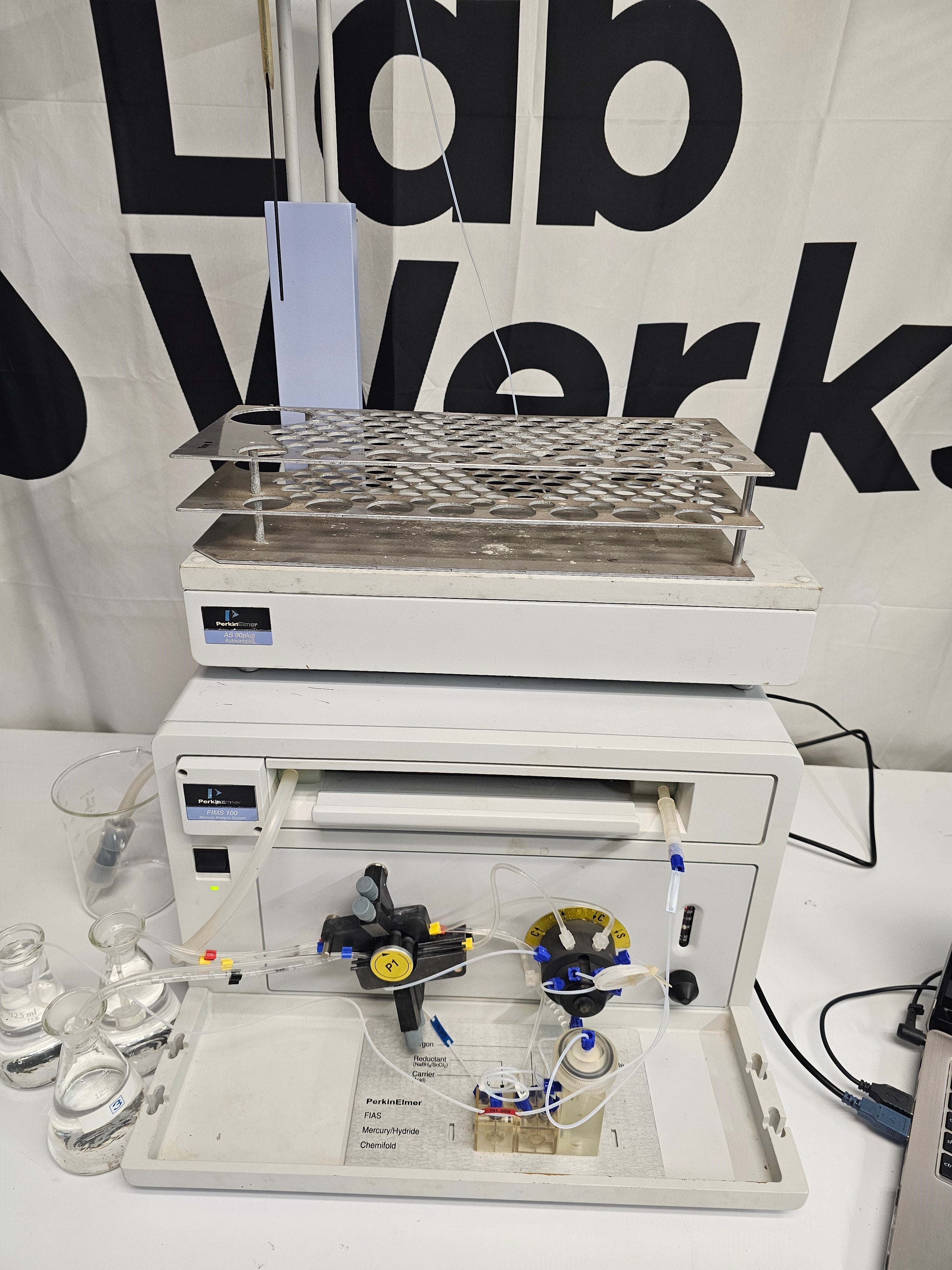 Perkin Elmer FIMS 100 Flow Injection Mercury System, AS90Plus autosamp ...