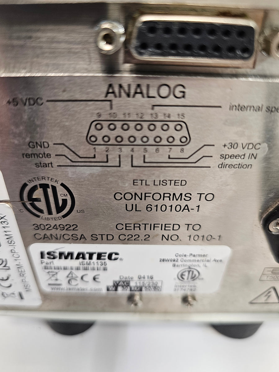 Ismatec ISM1135 Digital Peristaltic pump 12-Channel Lachat RP-150 Reag ...