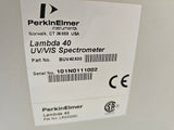 Perkin Elmer Lambda 40 UV/Vis Spectrophotometer, computer, tested