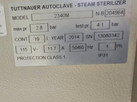 Tuttnauer 2340M Manual Autoclave Sterilizer w/ Trays, 6 month warranty