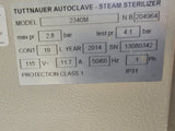 Tuttnauer 2340M Manual Autoclave Sterilizer w/ Trays, 6 month warranty