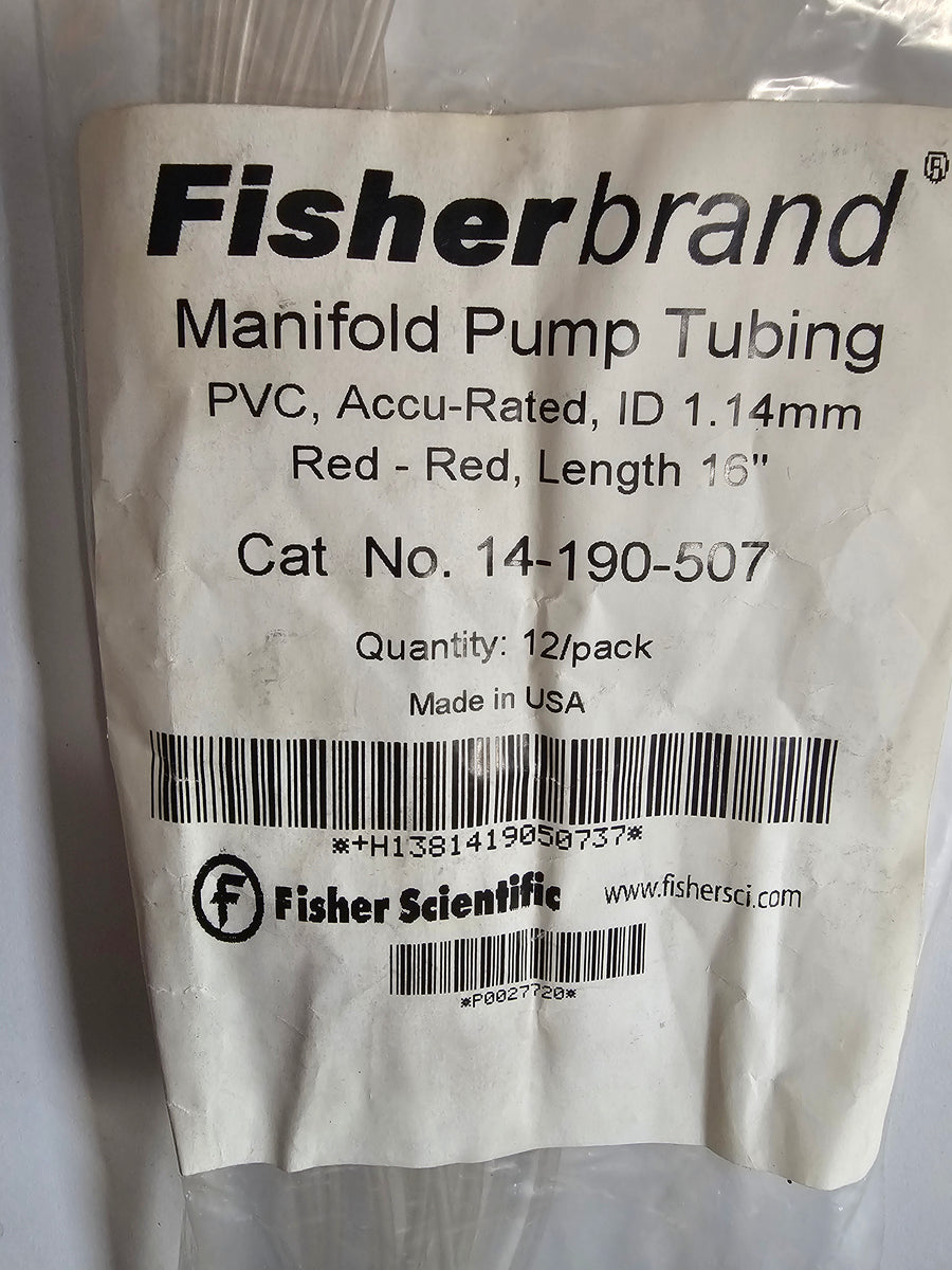Icp Rectangular Tube Fisherbrand 14-190-507 Tubing for Peristaltic and ICP Pumps and Manifo ...