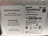 ABI Applied Biosystems PCR System 2720 Thermocycler, temperature verified. Warranty!