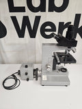 Leitz Dialux Trinocular Head Microscope w/ four objectives