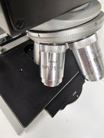Leitz Dialux Trinocular Head Microscope w/ four objectives