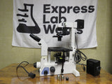 Nikon Eclipse TE300 Inverted Phase Contrast Microscope, ELWD condenser, 3 Objectives