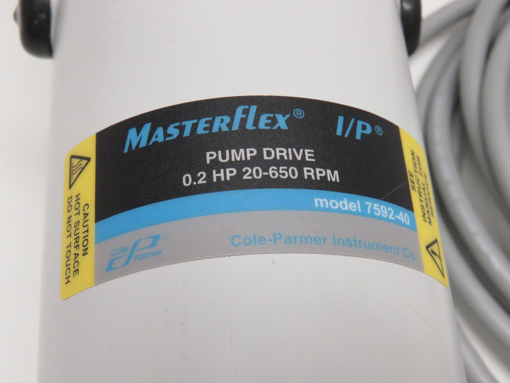 Cole Parmer MasterFlex I/P 7592-82 w/ Easy-Load 77601-60 & 7592-40 0.2 ...