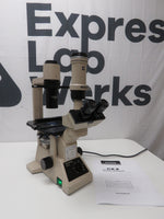 Olympus Microscope CK2 Inverted PC Microscope w/ 3 Objectives Photomicro Adapter L