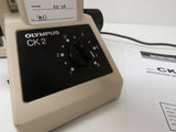 Olympus Microscope CK2 Inverted PC Microscope w/ 3 Objectives Photomicro Adapter L