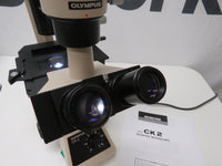 Olympus Microscope CK2 Inverted PC Microscope w/ 3 Objectives Photomicro Adapter L