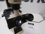 Olympus Microscope CK2 Inverted PC Microscope w/ 3 Objectives Photomicro Adapter L