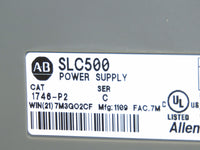 Allen Bradley 1746-P2 Ser C SLC POWER SUPPLY with 1746-A7 SER B 7 Slot Rack