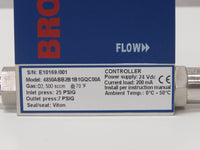Brooks Instrument 4800 Series Mass Flow Meter O2, 500 sccm Inlet 25 psig outlet 7 psig