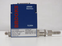 Brooks Instrument 4800 Series Mass Flow Meter AIR, 1 slpm Inlet 25 psig Outlet 7 Psig