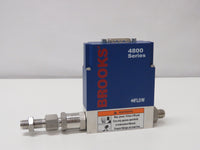 Brooks Instrument 4800 Series Mass Flow Meter AIR, 5 slpm Inlet 25 psig Outlet 7 Psig