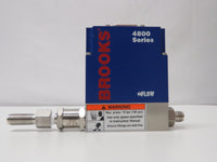 Brooks Instrument 4800 Series Mass Flow Meter CO2, 0-1 SLPM Inlet 7 psig Outlet 0 Psig