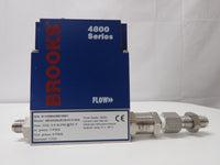 Brooks Instrument 4800 Series Mass Flow Meter CO2, 0-5 SLPM Inlet 7 psig Outlet 0 Psig