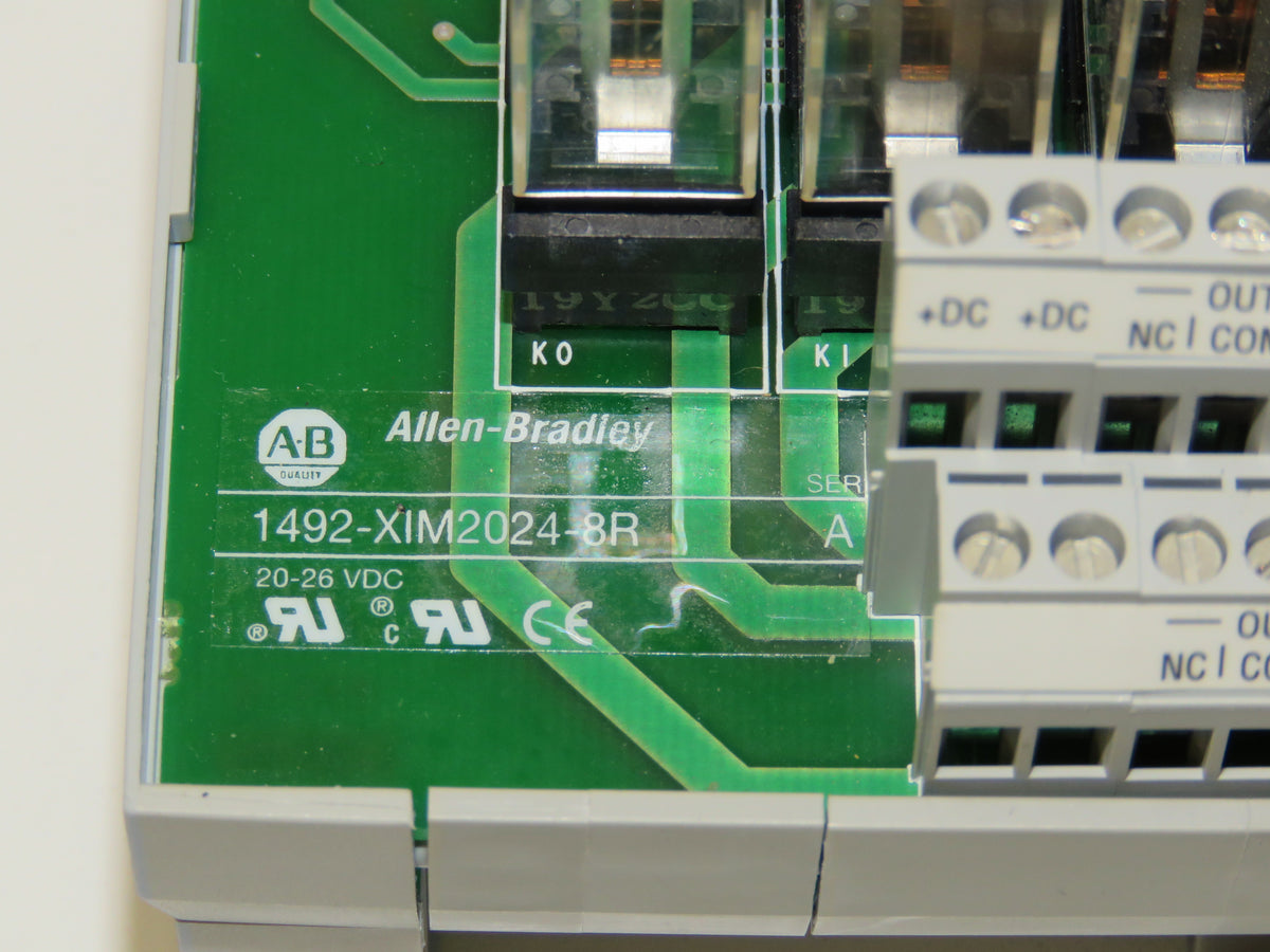 Allen Bradley 1492-XIM2024-8R Relay Master + XIM24-8R Module Ser A 20 ...