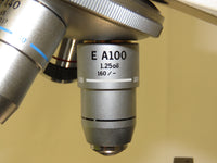 Olympus Ch-2 CHT Microscope W/ 4x, 10x, 40x, 100x Objectives - TESTED