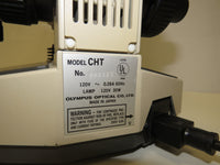 Olympus Ch-2 CHT Microscope W/ 4x, 10x, 40x, 100x Objectives - TESTED