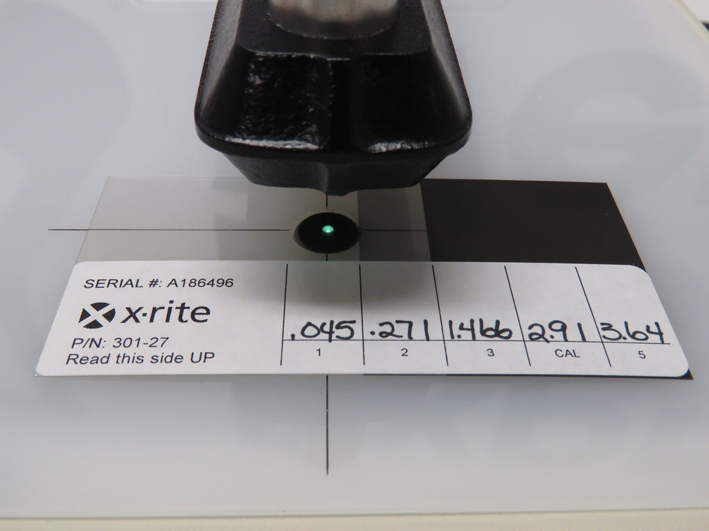 X Rite Labor X-rite 301 Transmission Densitometer w/Manual, Factory 301-27 Calibrat ...