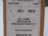 WATTS 1" Bronze Automatic T&P Temp/Pressure Reseating Relief Valve 1 40XL7-150210