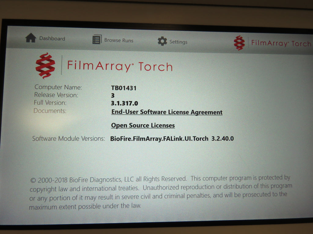 BioFire FilmArray TORCH Syndromic Testing Real-Time PCR System BASE w ...