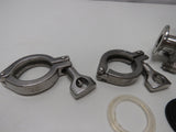 Sharpe 1 inch N66 CF8M Stainless Steel 316 1" Ball Valve with Seals / Clamps