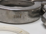 Sharpe 1 inch N66 CF8M Stainless Steel 316 1" Ball Valve with Seals / Clamps