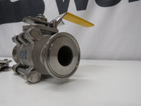 Sharpe 1 inch N66 CF8M Stainless Steel 316 1" Ball Valve with Seals / Clamps