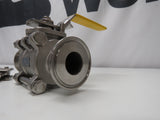Sharpe 1 inch N66 CF8M Stainless Steel 316 1" Ball Valve with Seals / Clamps
