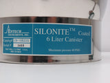 ENTECH - Silonite Coated Canister, 6 L, with 0-30 PSI Valve Vacuum / Pressure Gauge