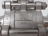 Sharpe 1 inch N66 CF8M Stainless Steel 316 1" Ball Valve with Seals / Clamps