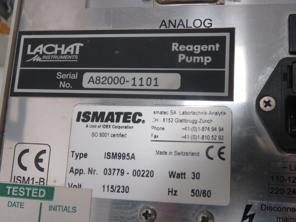 LACHAT QuiKChem 3 Channel QC8000 FIA+ Flow Injection Analysis ASX-510 ...