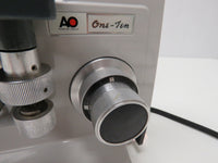 AO American Optical One-ten 110 1.25x Microscope w/ 100x 40x 10x 4x Objectives