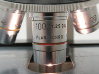 AO American Optical One-ten 110 1.25x Microscope w/ 100x 40x 10x 4x Objectives