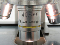 AO American Optical One-ten 110 1.25x Microscope w/ 100x 40x 10x 4x Objectives