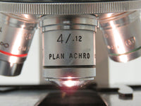 AO American Optical One-ten 110 1.25x Microscope w/ 100x 40x 10x 4x Objectives