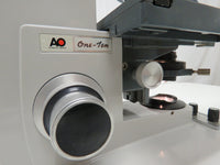 AO American Optical One-ten 110 1.25x Microscope w/ 100x 40x 10x 4x Objectives