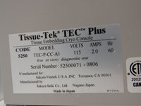 2024 PM - Sakura Tissue-Tek TEC Plus Cryo Console 5250 - Excellent