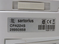 Sartorius CPA224S 220g 0.1mg Analytical Balance Laboratory Benchtop Scale Tested
