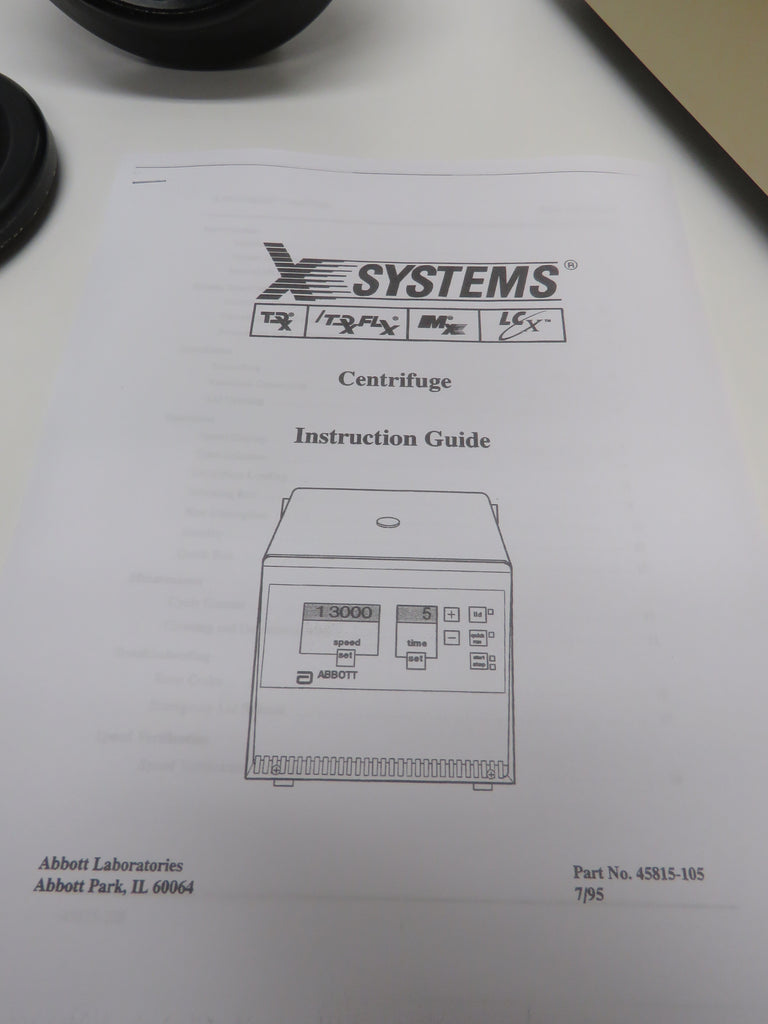 Abbott X SYSTEMS 3531 Fixed Speed 13,000 RPM Centrifuge w/ Rotor - Tes ...