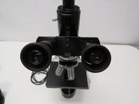 Vintage Ernst Leitz Wetzlar Binocular Head Microscope w/ 100x 40x 10x Objectives