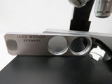 Vintage Ernst Leitz Wetzlar Binocular Head Microscope w/ 100x 40x 10x Objectives
