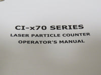 2021 Climet CI-1070 Particle Counter 2024 Calibration w/ Admin Password, Manual