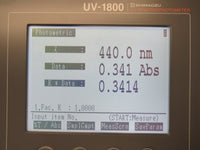 Shimadzu UV-1800 Double Beam UV/Visible Scanning Spectrophotometer - Exceptional